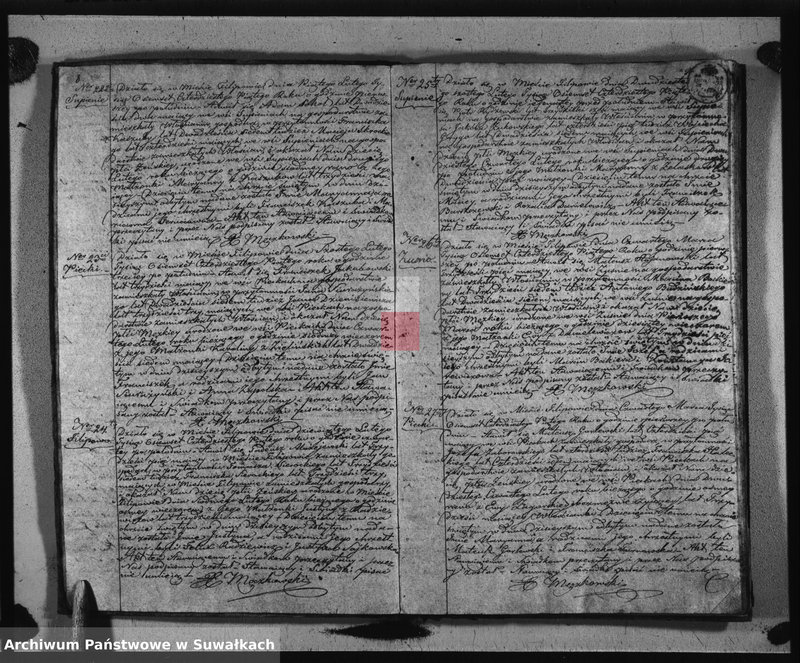 image.from.unit.number "Duplikat Urodzonych, Zaślubionych i Zejscia Parafii Filipowskiej za rok 1845"