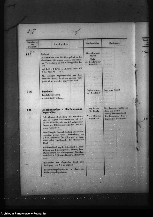 Obraz 18 z jednostki "Geschäftsverteilungsplander Regierung Litzmannstadt (Łódź)"