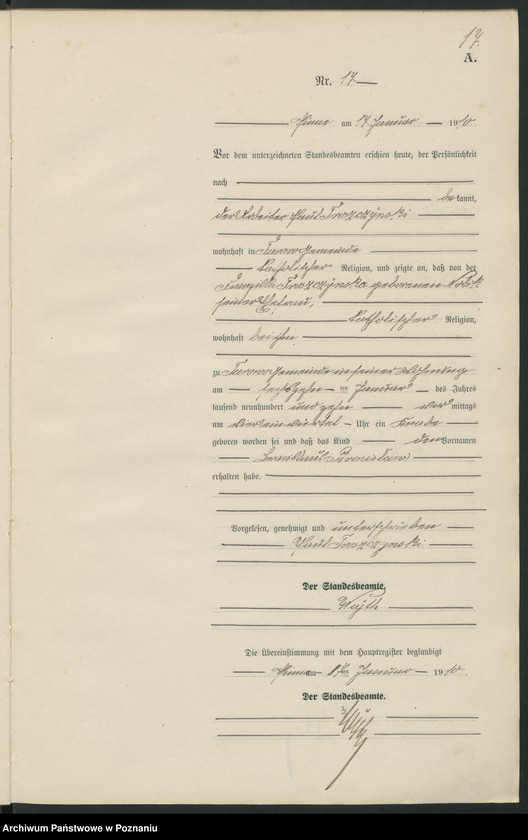 Obraz 20 z jednostki "Geburts-Neben-Register"