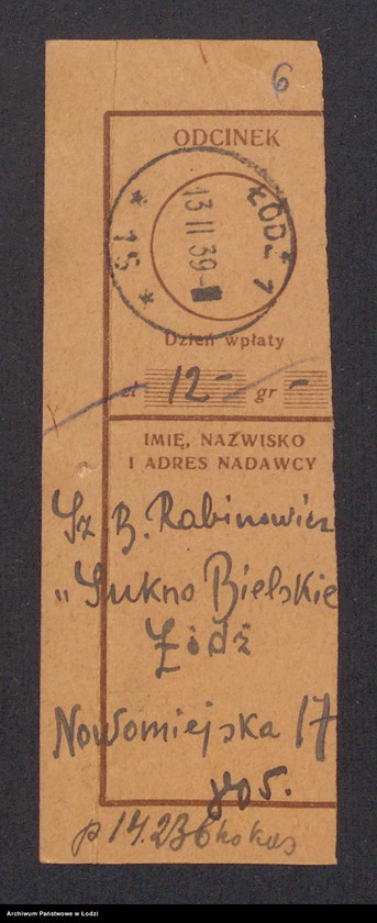 Obraz 8 z jednostki "„Sukno Bielski” Szloma Ber Rabinowicz – sprzedaż manufaktury"