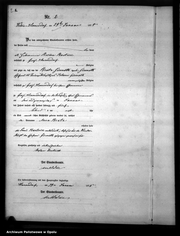 image.from.unit.number "Geburts-Neben-Register des Standesamtsbezirks Hennersdorf [1875]"
