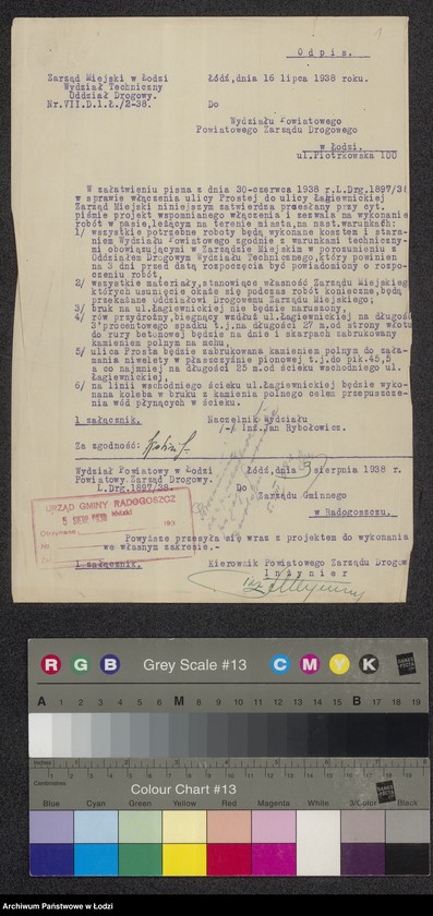 Obraz 1 z jednostki "Projekt połączenia wjazdem ulicy Prostej z ulicą Łagiewnicką na terenie gminy Radogoszcz"