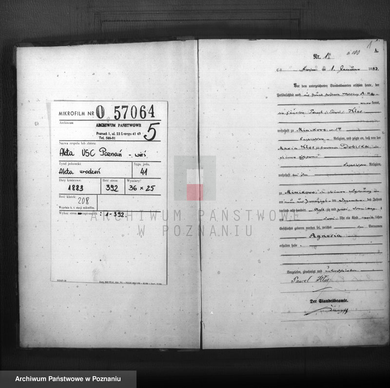 Obraz 2 z jednostki "Księga urodzeń t. I"