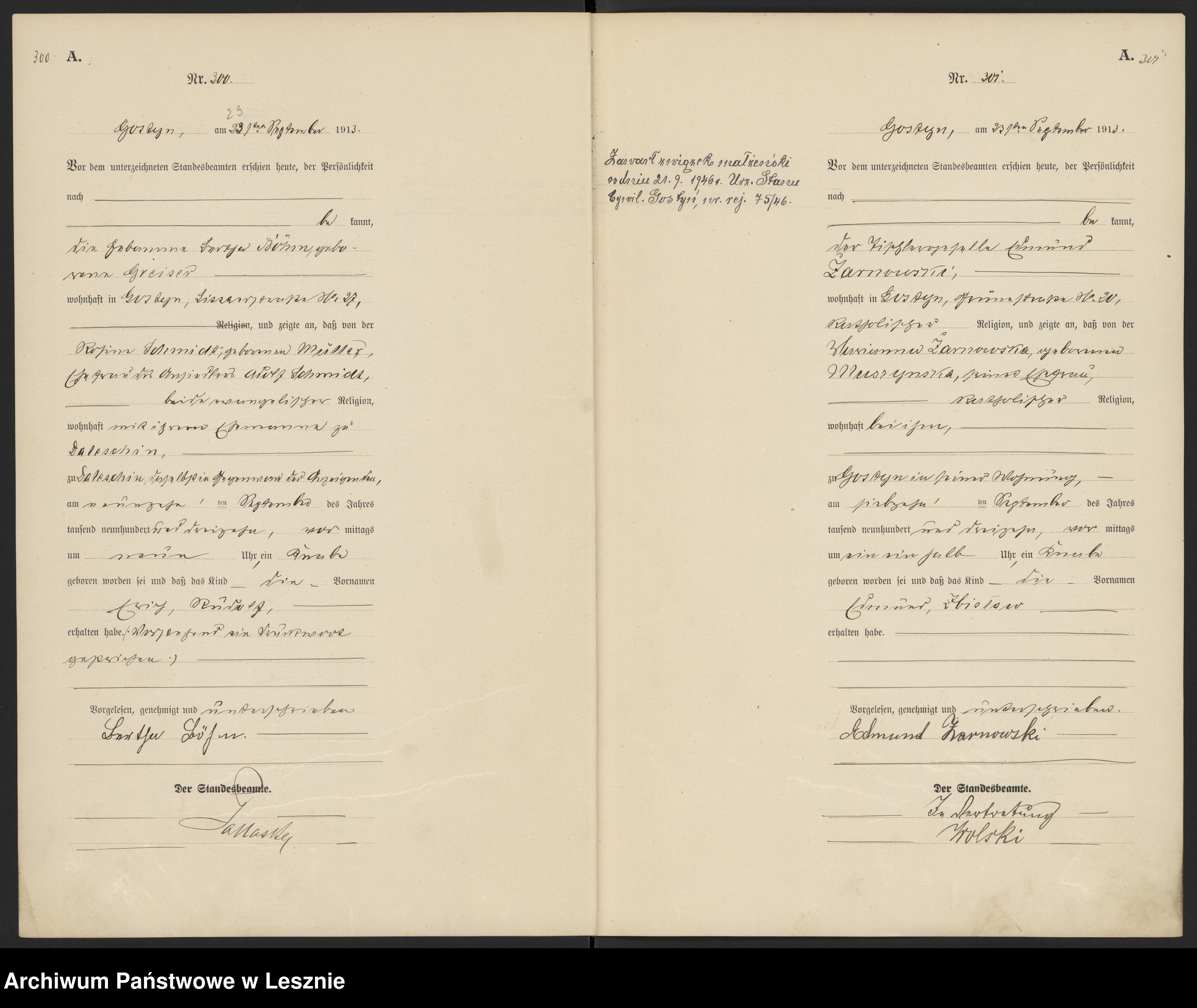 Skan z jednostki: [Księga urodzeń]