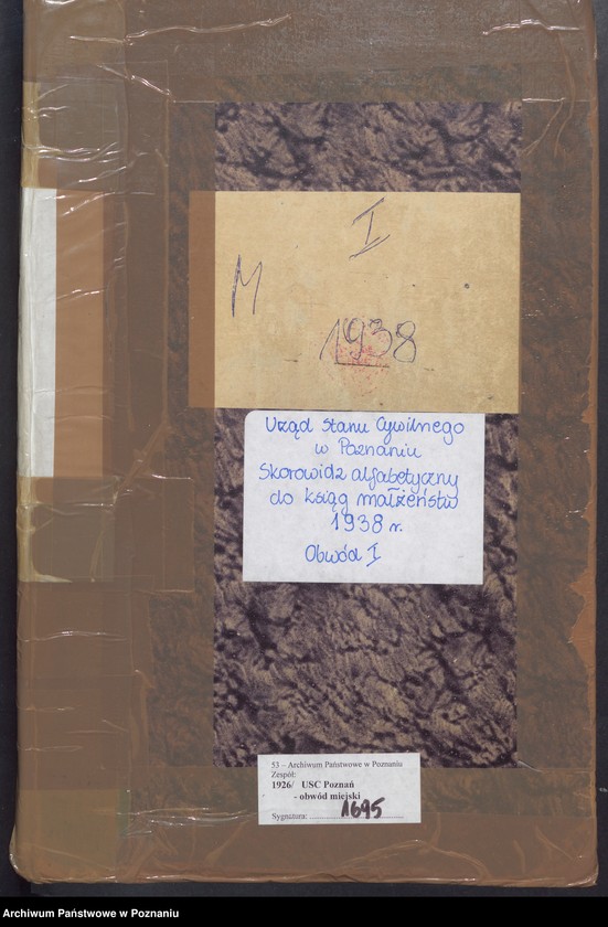 Obraz 2 z jednostki "Spis alfabetyczny małżeństw za 1938"