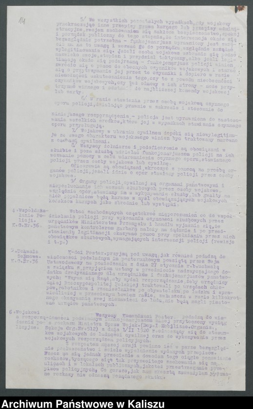 Obraz 18 z jednostki "[Rozkazy wewnętrzne Komendy Powiatowej Policji Państwowej w Kaliszu]"