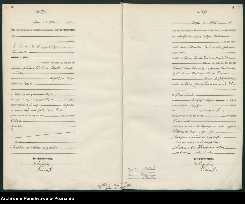 Obraz 11 z jednostki "Księga miejscowa urodzeń tom III [Rejestr główny urodzeń]"