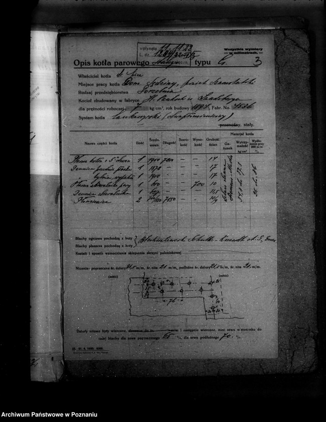 Obraz 7 z jednostki "Gorzelnia w majętności Sędziwy powiat szamotulski własność Dr Wiza nr woj. kotła 64"