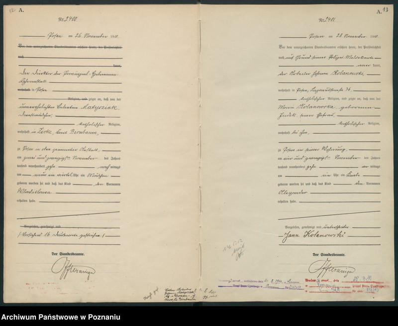 Obraz 9 z jednostki "Księga miejscowa urodzeń tom V [Rejestr główny urodzeń]"