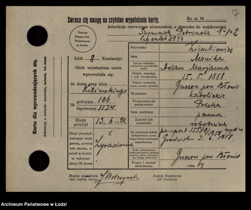 image.from.unit.number "[Spis ludności Łodzi] Ziemkiewicz - Zilberband"