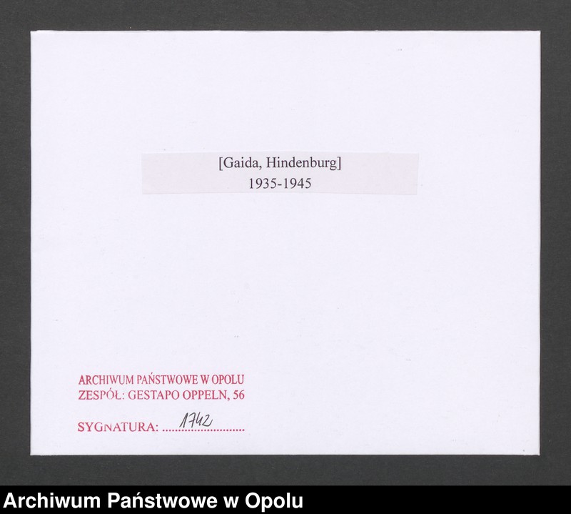 Obraz 2 z jednostki "[Gaida, Hindenburg]"