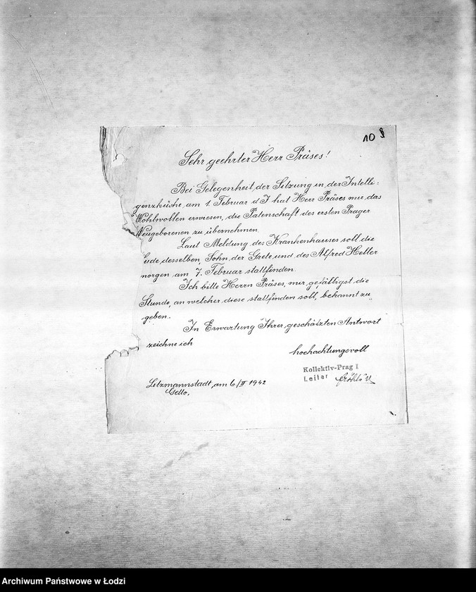 Obraz 13 z jednostki "[Wsiedlanie Żydów zagranicznych do getta łódzkiego]"