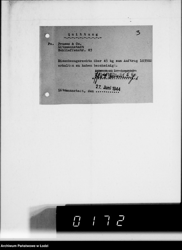 Obraz 7 z jednostki "[Przydział materiałów żelaznych dla Getta]"