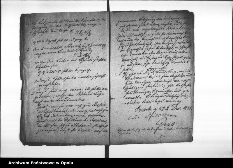Obraz 10 z jednostki "Acta des Magistrats zu Oppeln betreffend die Einreichung der Nachweisungen der von den Schiedsmänner zu Stande Gebrachten Vergleiche an das Königl[iche] Oberlandesgericht. De Anno 1835-1858"