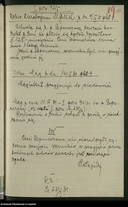 Obraz 19 z jednostki "[Szpunar Kazimiera - akta osobowe]"