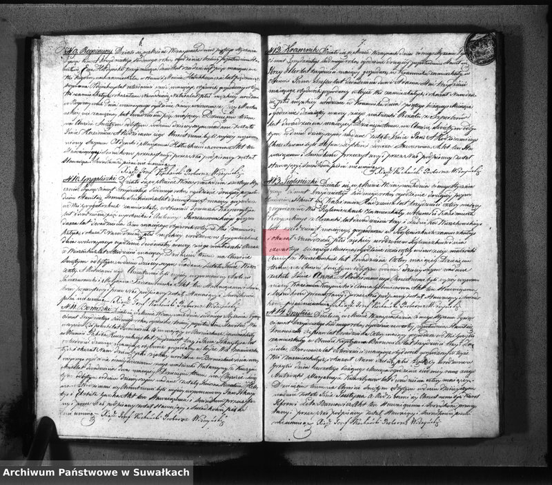 image.from.unit.number "Księga duplikat urodzenia, małżeństw i zejscia parafii wiżayńskiey z roku 1837"