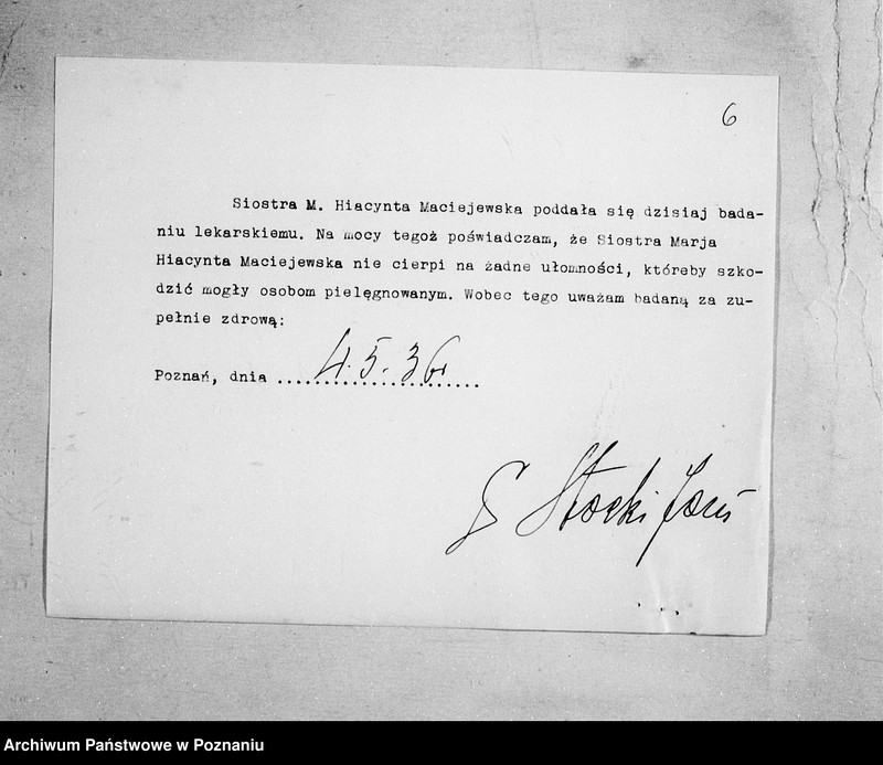 Obraz 10 z jednostki "/Podanie o dopuszczenie do egzaminu pielęgniarskiego/"