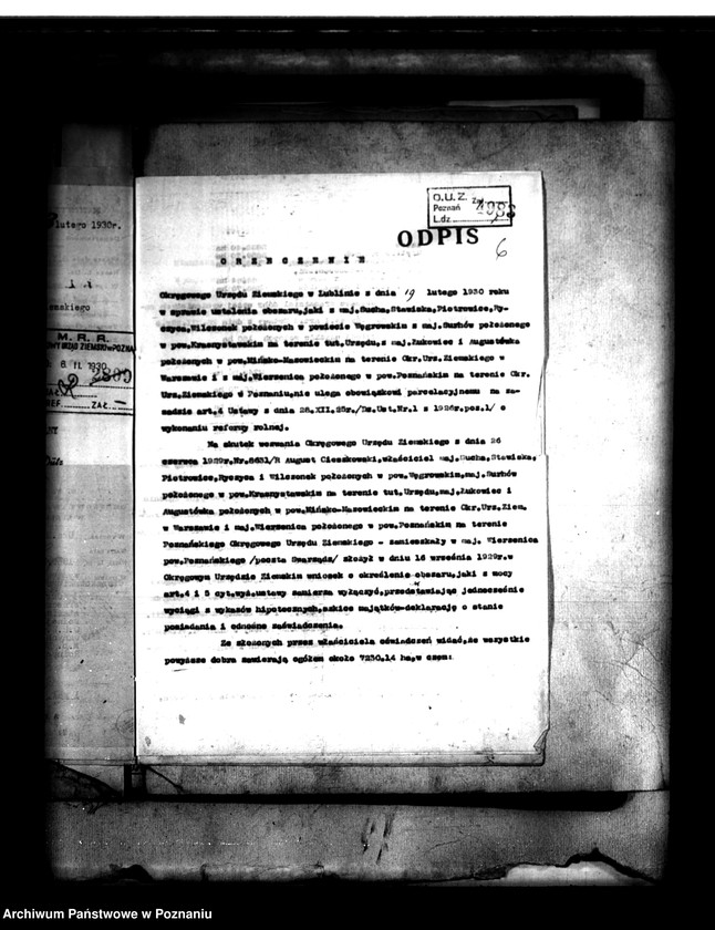 Obraz 10 z jednostki "Majątek Wierzenica powiatu poznańskiego wyłączenie z art. 4 i 5 ustawy o reformie rolnej August Cieszkowski"