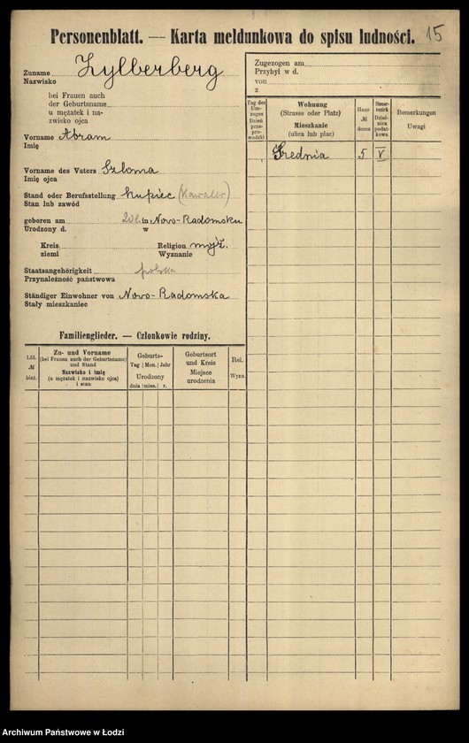 image.from.unit.number "[Spis ludności Łodzi] Zilberberg"