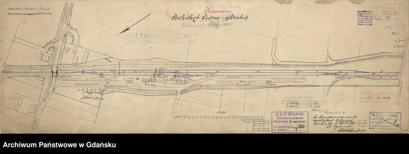 image.from.unit.number "Eisenbahn Direktion Danzig. Eisenbahnbetriebsamt 3 Konitz. Bahnhof Crone (Brahe). Zustand vom März 1914"