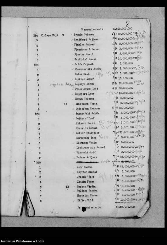 Obraz 11 z jednostki "Rejestr poborczy"