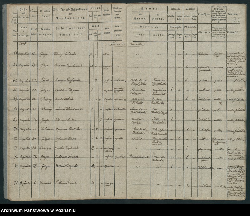 Obraz 12 z jednostki "Księga zgonów"