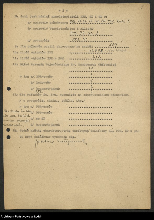 Obraz 9 z jednostki "Ankiety sprawozdawcze Wydziału [z załącznikami]"