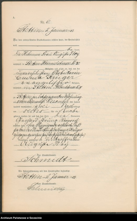 image.from.unit.number "Geburts-Register (Neben-Register) Band I"