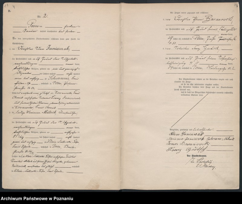 Obraz 4 z jednostki "Księga miejscowa małżeństw [Rejestr główny małżeństw]"