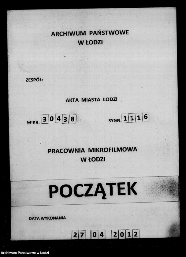 Obraz 1 z jednostki "Akta tyczące się ustanowienia opieki nad nieletnimi Robertem, Juliuszem – synami i Matyldą i Natalią – córkami rodzeństwem Fattman po zmarłych Wincentym i Wilhelminie małżonkach Fattman"