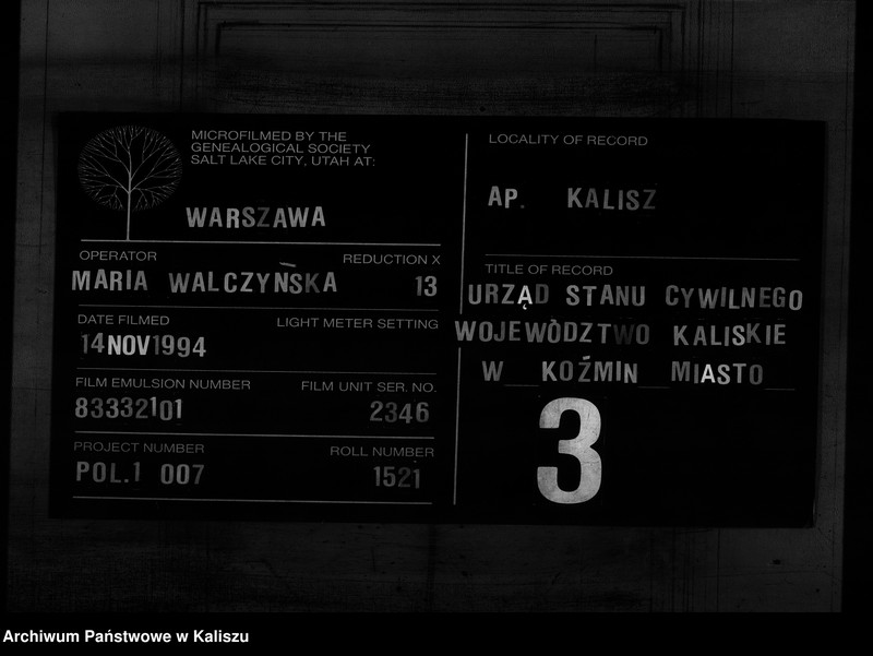 Obraz 1 z jednostki "[Księga zgonów]"