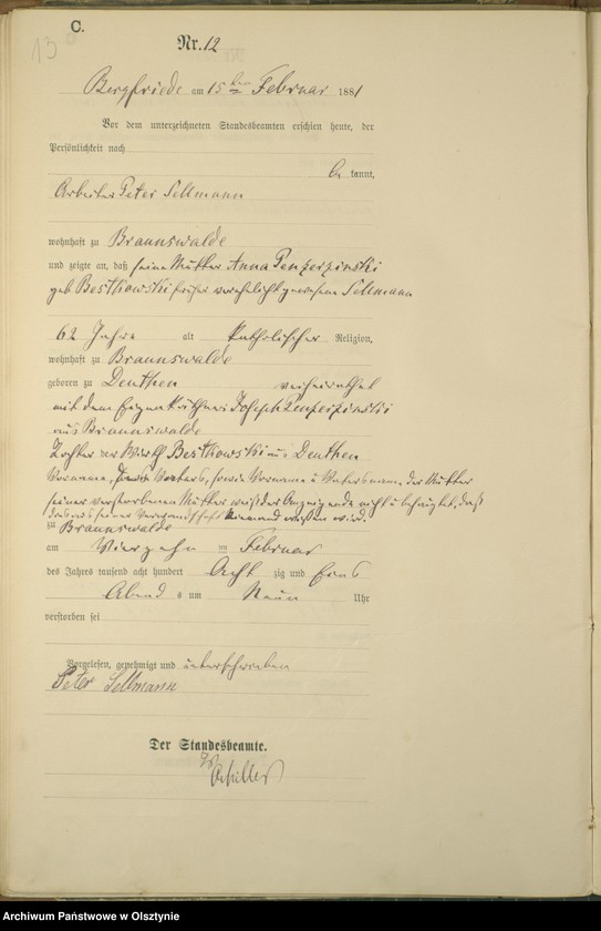 image.from.unit.number "Sterbe-Haupt-Register Nr 1 - 70"