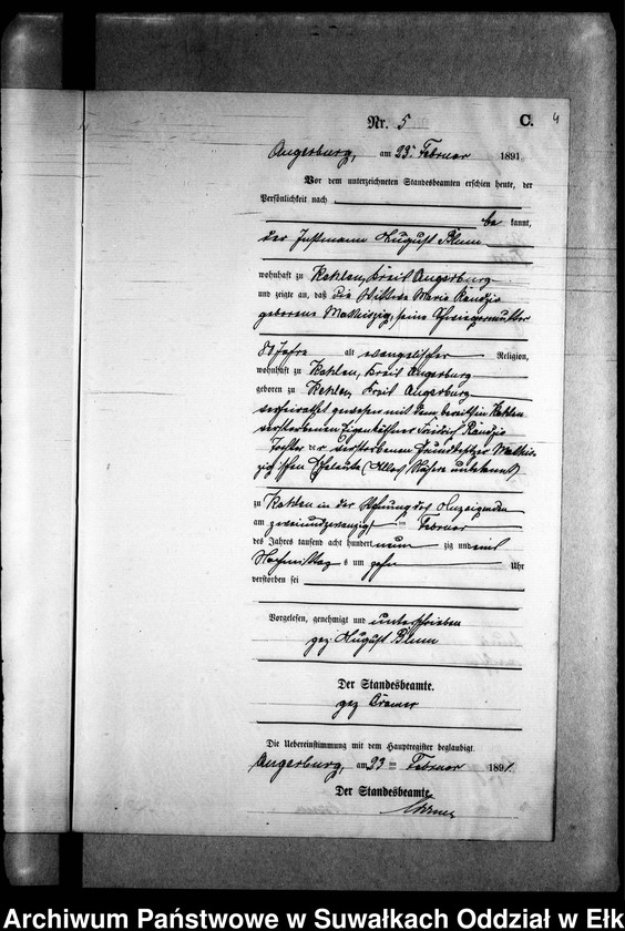 image.from.unit.number "Sterbe-Neben-Register des Preussischen Standes-Amtes Kehlen Kreis Angerburg"