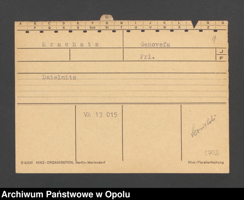 Obraz 3 z jednostki "[Mrachatz Genovefa, Dzielnitz]"