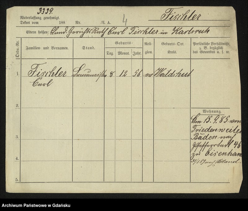 image.from.unit.number "Karty meldunkowe: Fischereit - Flanz"