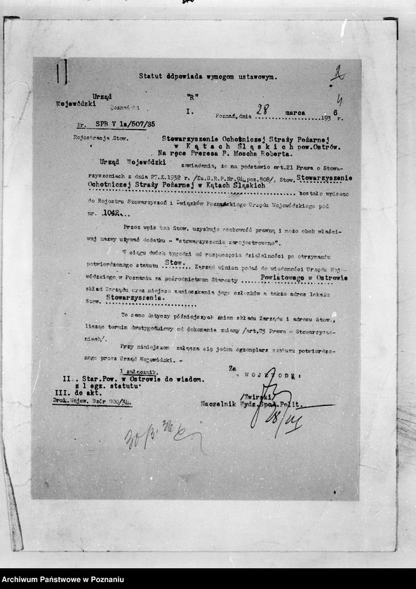 Obraz 8 z jednostki "/Stowarzyszenie ochotniczej straży pożarnej powiatu ostrowskiego/ litery od K-M"