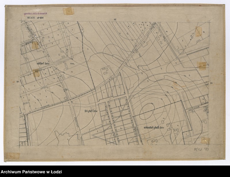 Obraz 2 z jednostki "Mapa sytuacyjno-wysokościowa Łodzi sekcja NW66 - ul.: Wilgotna Śniadeckiego, Szparagowa, Porowa, Wersalska, Teofilowska, Żywiczna, Lipcowa, Ludowa, Grabieniec"