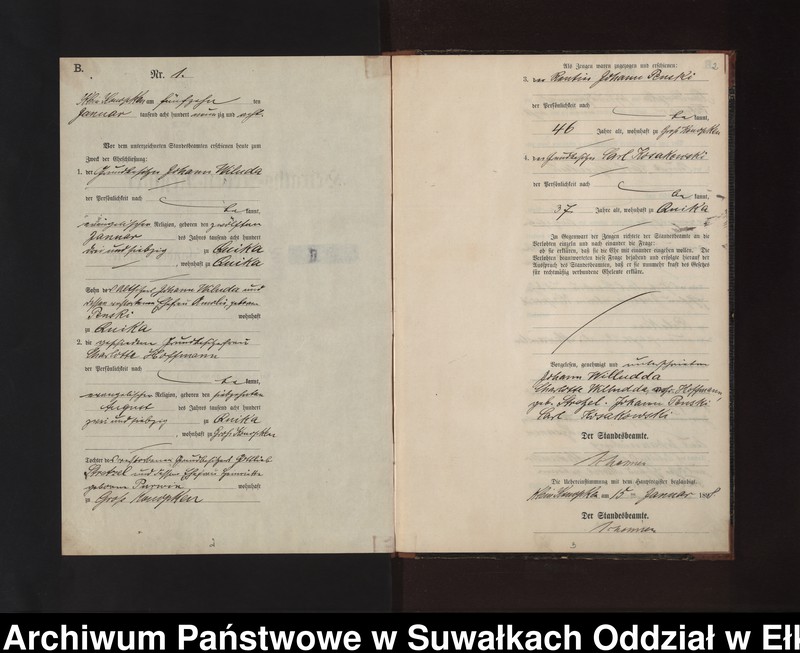 image.from.unit.number "Heiraths-Neben-Register des Preussischen Standes-Amtes Gross Konopken Kreis Loetzen"