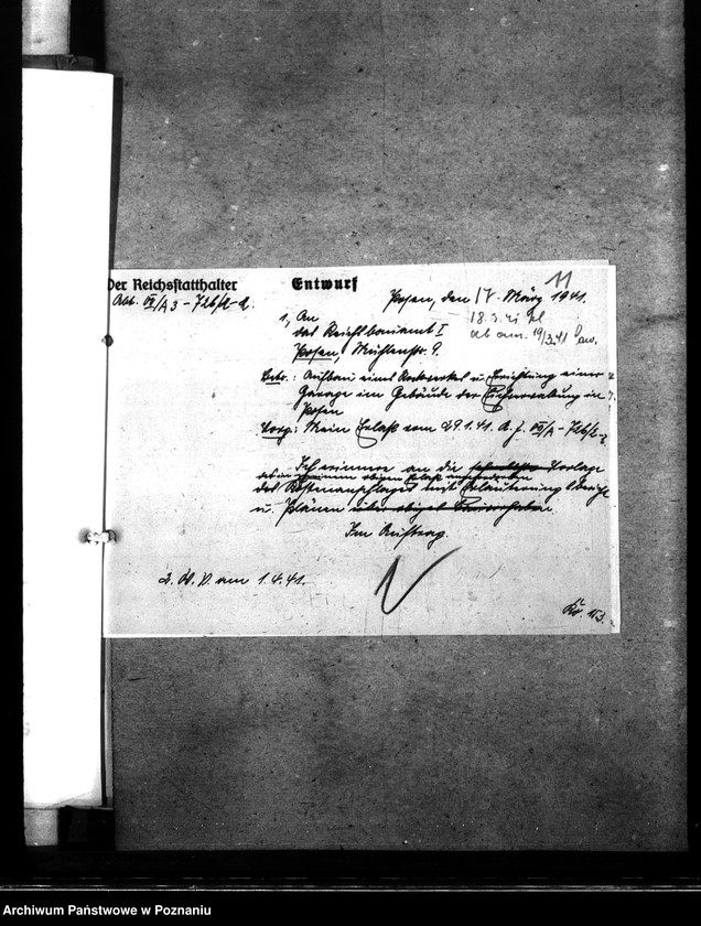 Obraz 15 z jednostki "Bauliche Massnahmen im Gebäude der Eichverwaltung in Posen"