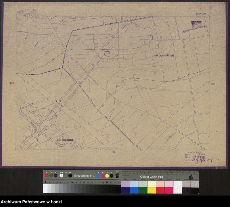 Obraz 1 z jednostki "Plan m. Łodzi 1:2000, odbitka. Sekcja NW102"