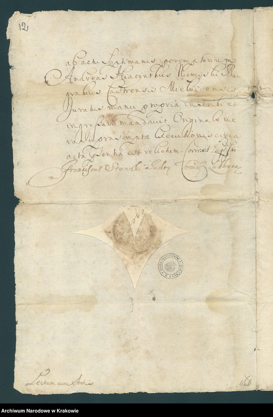 image.from.unit.number "Szczawińscy - Franciszek, wojewodzic podlaski: 1. Akta procesowo-majątkowe z Wilczewskimi 1671; 2. Akta spadkowe po Franciszku - żony Aleksandry i syna Jerzego 1691-1709"
