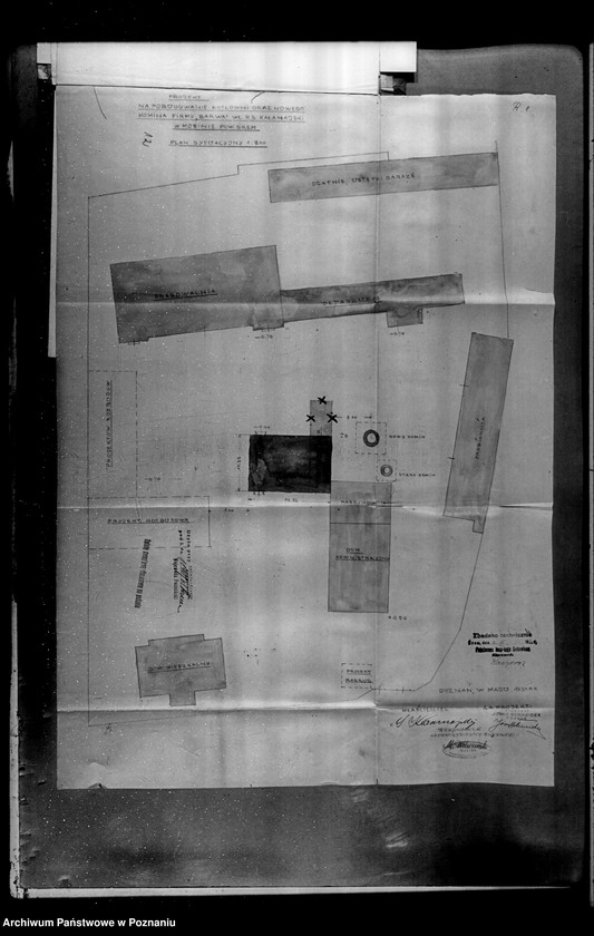 Obraz 16 z jednostki "Zatwierdzenie projektu zakładu przemysłowego nr 406 /urządzenia kotłowni i komina/ Farbiarni, Pralni Chemicznej w Mosinie powiat poznański"
