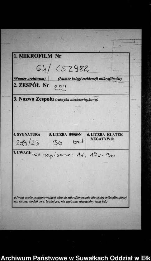 image.from.unit.number "Geburts-Neben-Register des Preussischen Standes-Amtes Gr. Strengeln Kreis Angerburg"