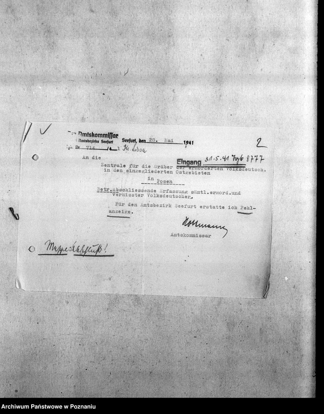 Obraz 6 z jednostki "Amtsbezirk Wilhelmsort Kreis Bromberg (Bydgoszcz). Wykazy miejscowych Niemców, którzy zginęli w 1939 roku"