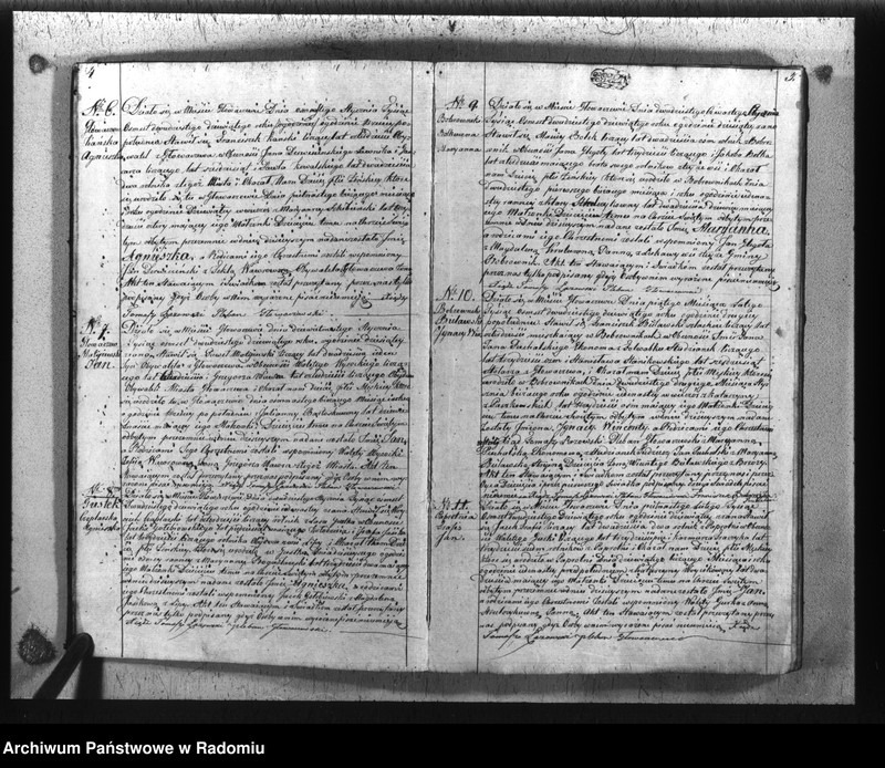 image.from.unit.number "Dupplikat metryk religijno - cywilnych kościoła Głowaczewskiego na Rok Pański 1829"