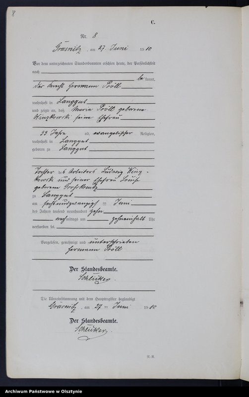 image.from.unit.number "Sterbe-Neben-Register Nr 1 - 20"