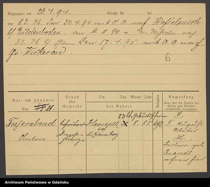 image.from.unit.number "Karty meldunkowe: Feyerabend - Fiebrant"