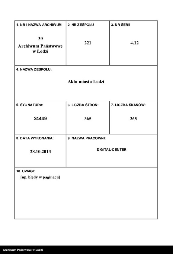 Obraz 1 z jednostki "[Spis ludności Łodzi] Aronowicz - Auerbach"