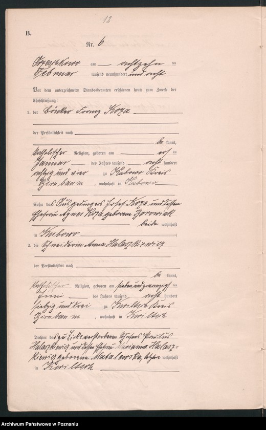 Obraz 14 z jednostki "Heirats-Neben-Register"