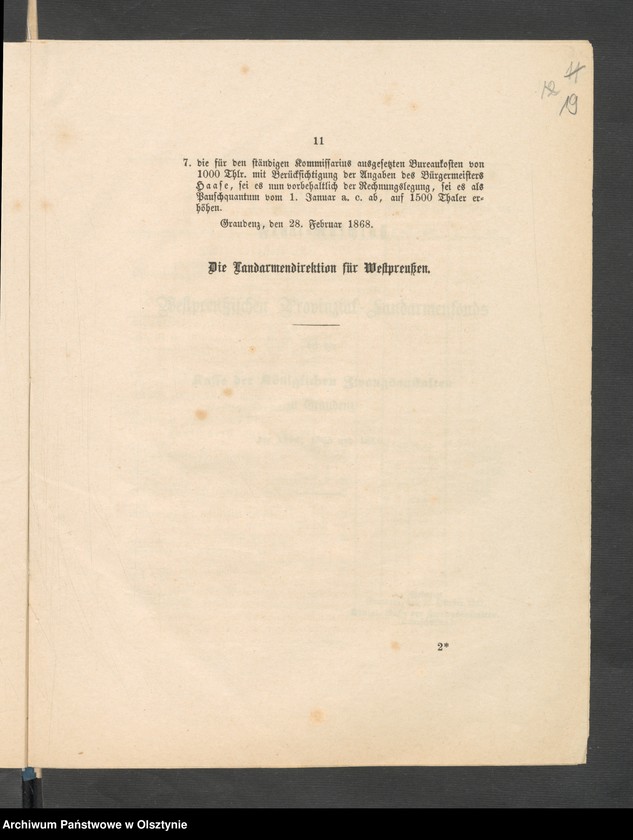 image.from.unit.number "Acta des 18ten Provinzial-Landtages der Stände des Königreichs Preußen. betreffend den Westpreussischen Landarmen Fonds in den 1864-1866"